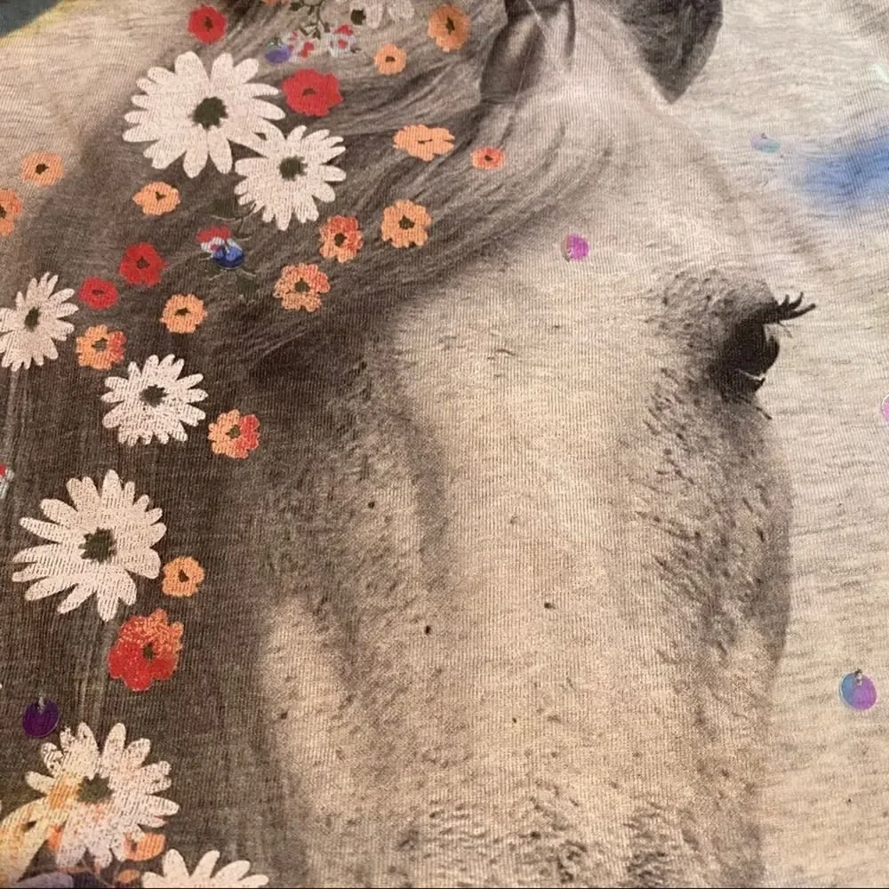 Justice Unicorn Graphic Sequins T-shirt 14/16